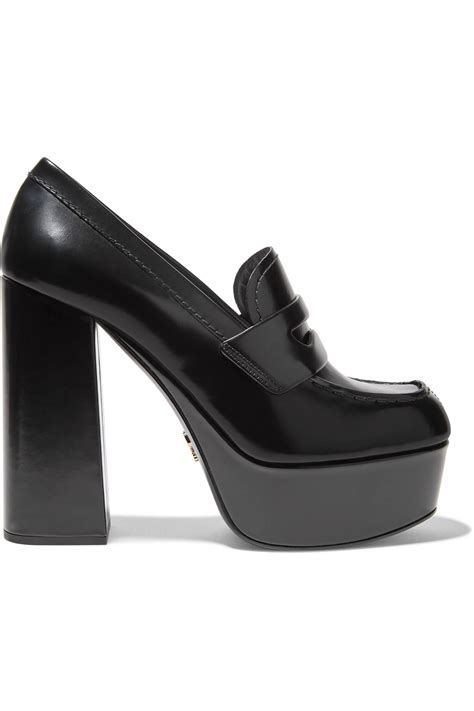 prada black platforms